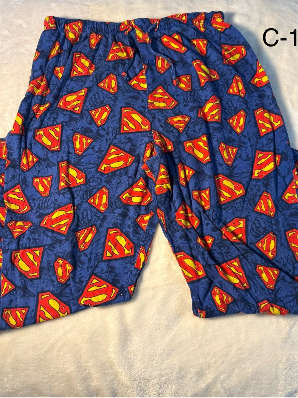 Men’s  Superman-Print Blue pajama Pants